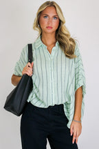 Beckham Oversized Striped Button Down Top