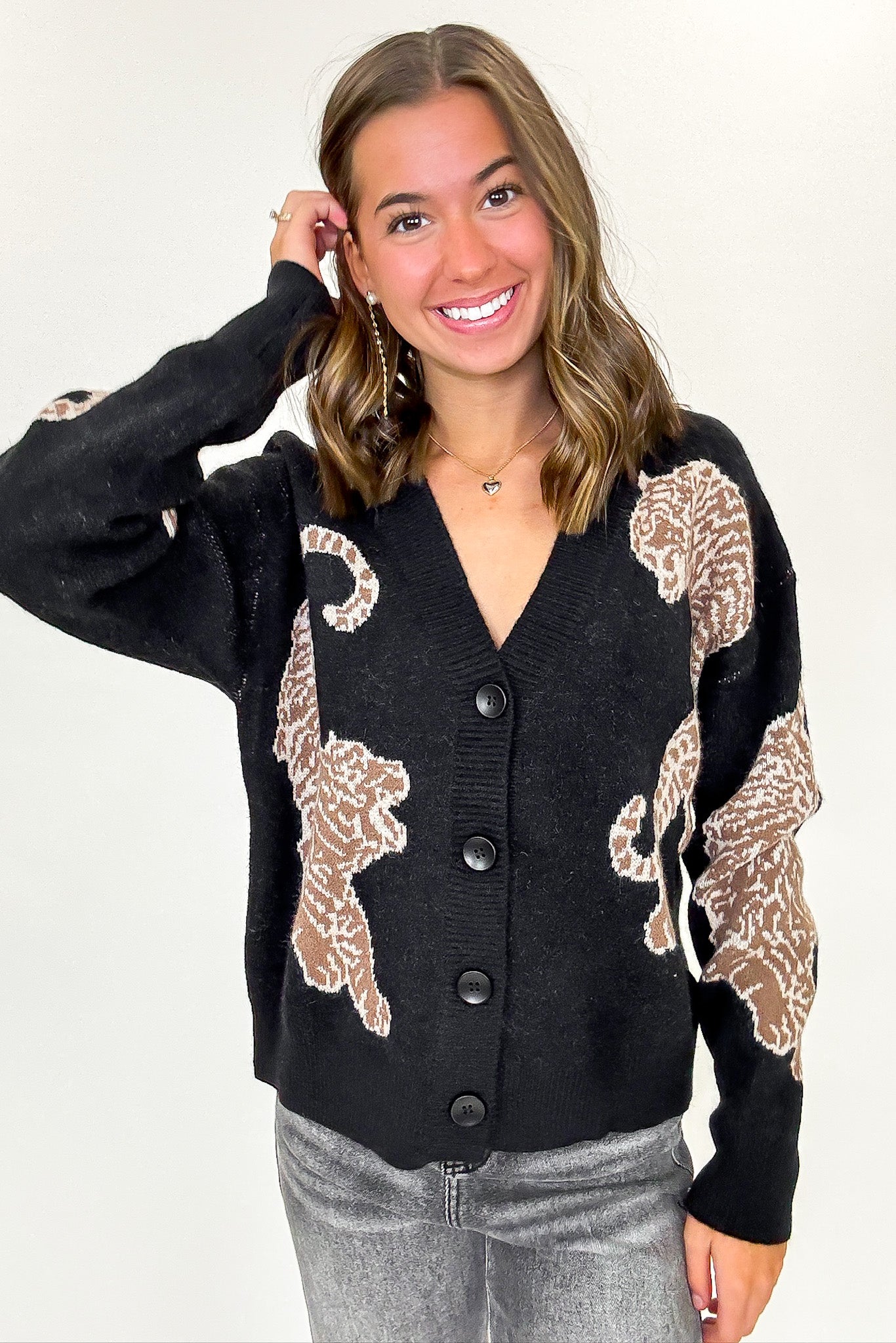 Bengal Bound Tiger Print Cardigan - Madison and Mallory
