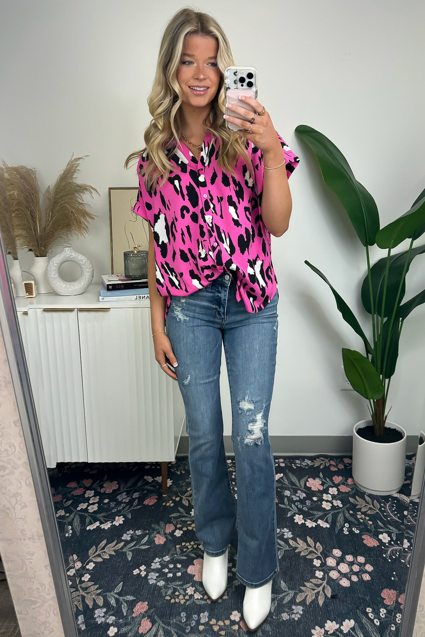  Bexlei Relaxed Fit Animal Print Top - Madison and Mallory