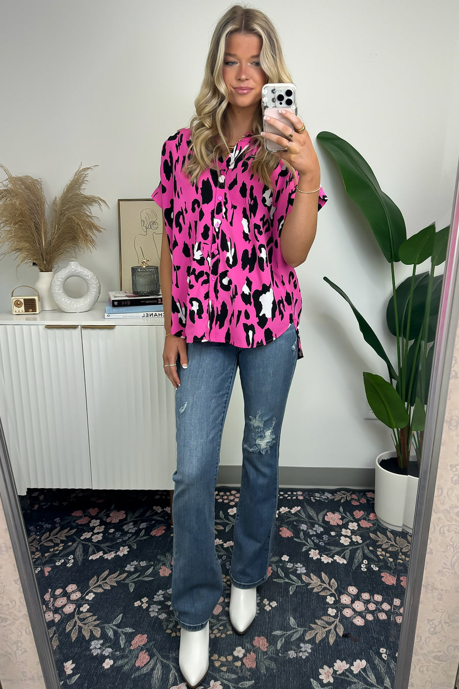  Bexlei Relaxed Fit Animal Print Top - Madison and Mallory