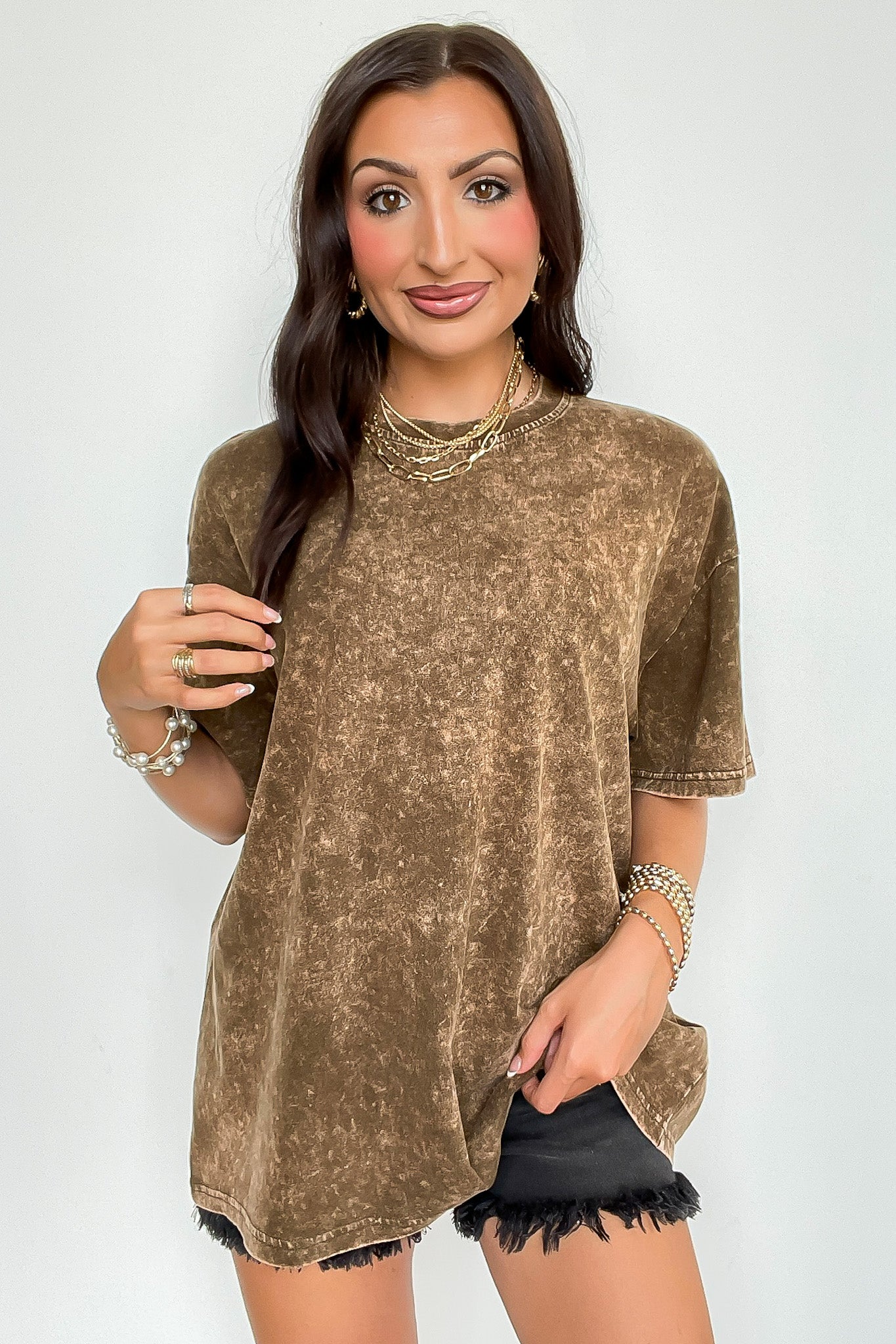 Blank Space Acid Wash Oversized Tee - BACK IN STOCK - Madison and Mallory