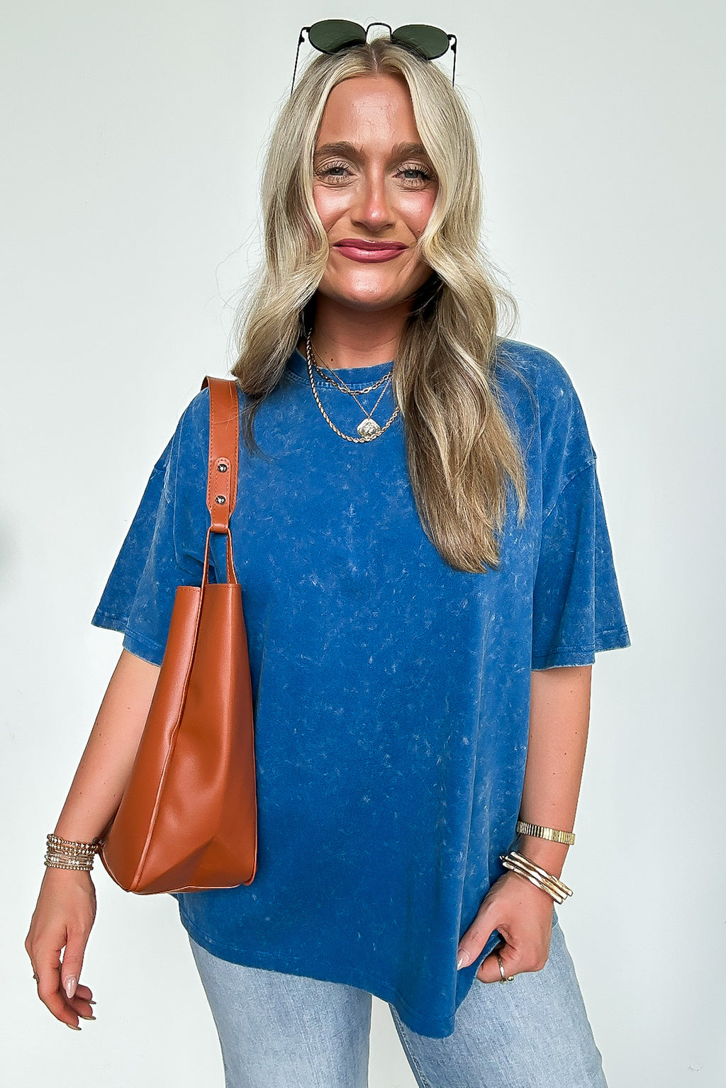 Blank Space Acid Wash Oversized Tee - BACK IN STOCK - Madison and Mallory