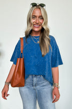 Blank Space Acid Wash Oversized Tee - BACK IN STOCK - Madison and Mallory