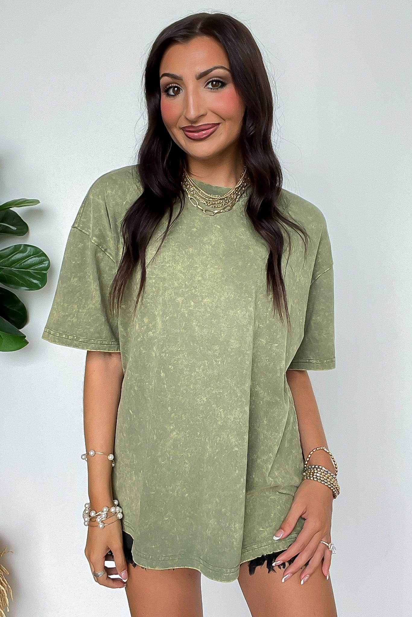 Blank Space Acid Wash Oversized Tee - BACK IN STOCK