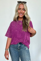 Blank Space Acid Wash Oversized Tee - BACK IN STOCK