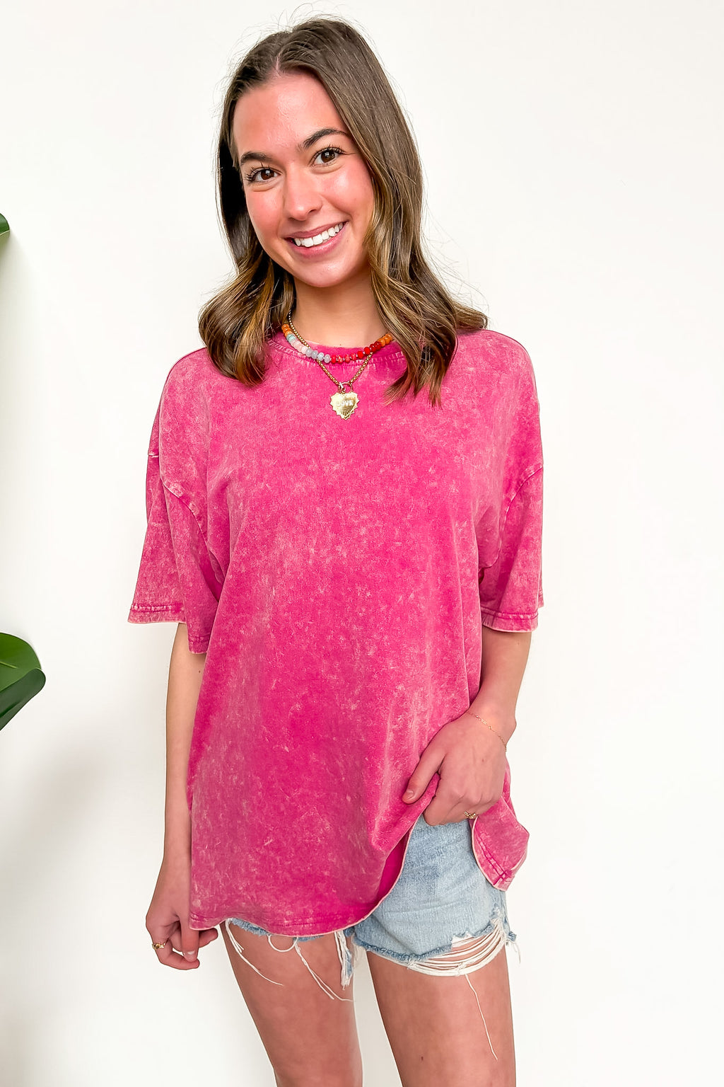 Blank Space Acid Wash Oversized Tee - BACK IN STOCK