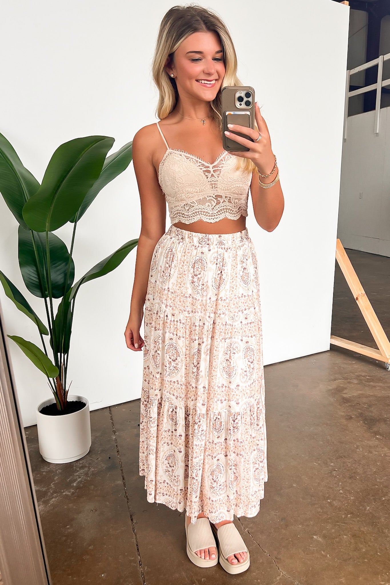  Memorable Charm Boho Floral Tiered Skirt - Madison and Mallory