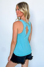 Blissful Direction Lace Trim Button Tank Top - FINAL SALE - Madison and Mallory