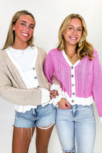 Bloom Button Knit Cardigan Sweater - Madison and Mallory
