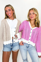 Bloom Button Knit Cardigan Sweater - Madison and Mallory