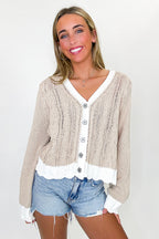 Bloom Button Knit Cardigan Sweater - Madison and Mallory