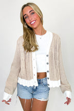 Bloom Button Knit Cardigan Sweater - Madison and Mallory