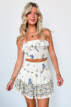  Blossoming Charm Floral Smocked Ruffle Top - FINAL SALE - Madison and Mallory