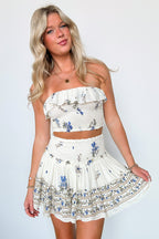  Blossoming Charm Floral Smocked Ruffle Top - FINAL SALE - Madison and Mallory