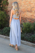 Blue Haven Striped Midi Dress - Madison and Mallory