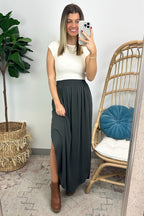 Boheme Smocked Waist Maxi Skirt - FINAL SALE - Madison and Mallory