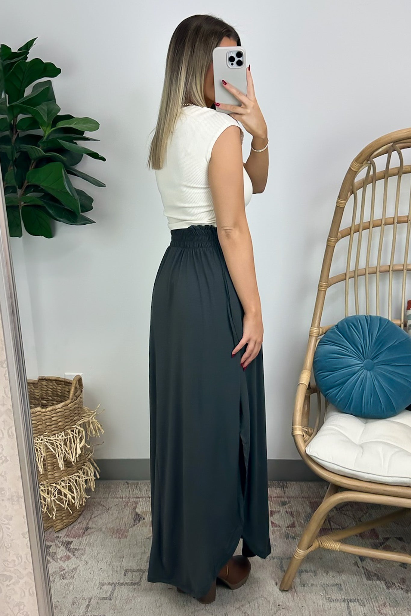 Boheme Smocked Waist Maxi Skirt - FINAL SALE - Madison and Mallory