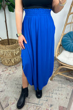 Boheme Smocked Waist Maxi Skirt - FINAL SALE - Madison and Mallory