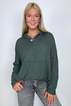 Boho Bliss Contrast Hooded Relaxed Fit Pullover - FINAL SALE - Madison and Mallory