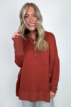 Boho Bliss Contrast Hooded Relaxed Fit Pullover - FINAL SALE - Madison and Mallory