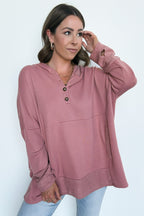 Boho Bliss Contrast Hooded Relaxed Fit Pullover - FINAL SALE - Madison and Mallory