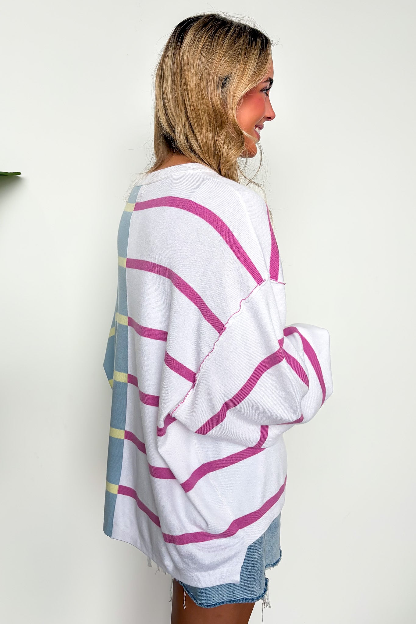 Bold Balance Color Block Striped Sweater