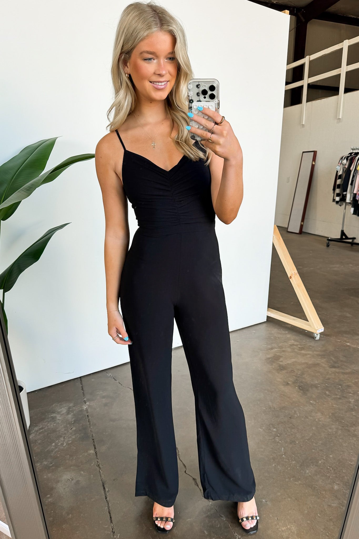  Bold Poise Ruched Wide Leg Jumpsuit - Madison and Mallory