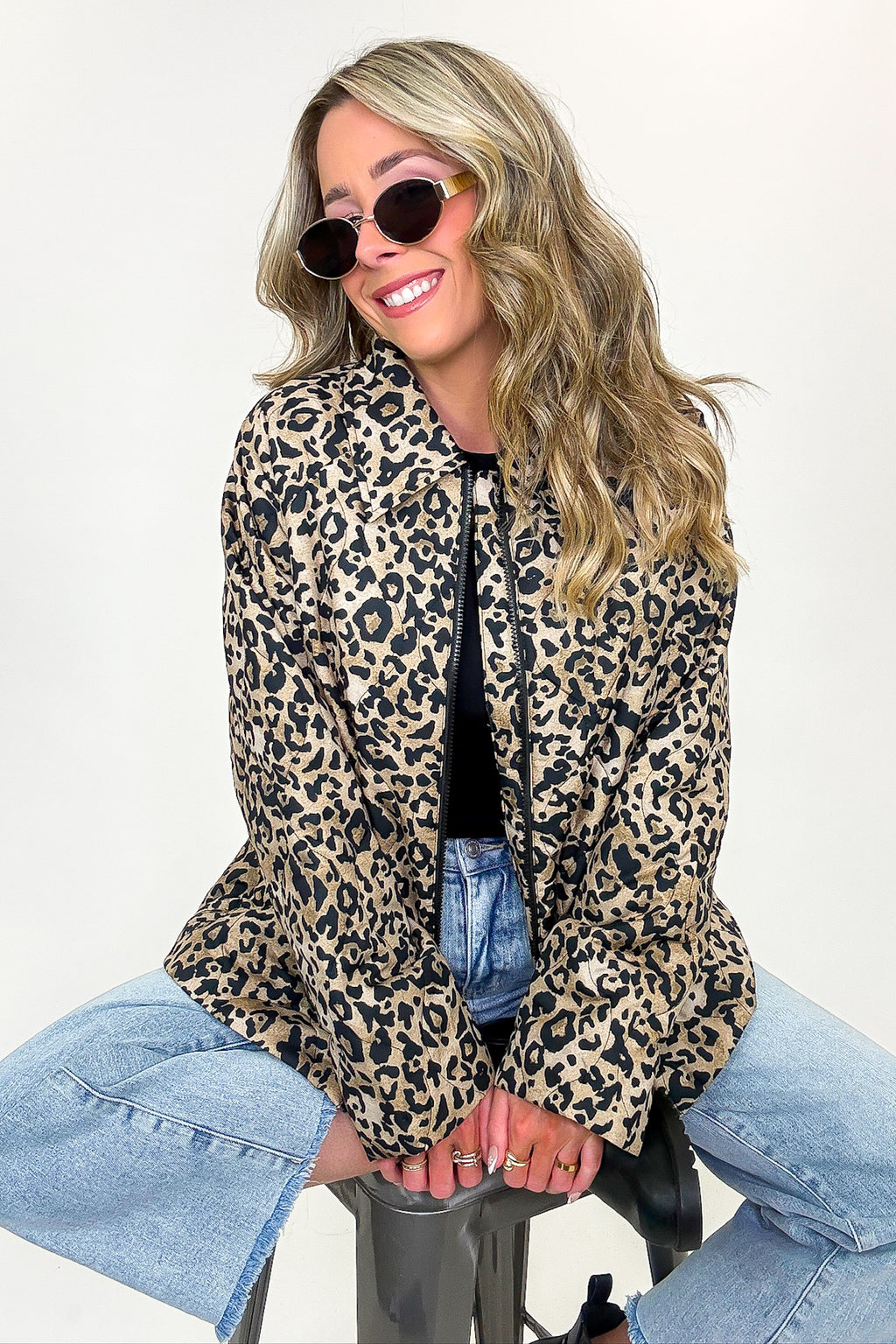 Bold Streak Animal Print Quilted Jacket - FINAL SALE - Madison and Mallory