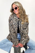Bold Streak Animal Print Quilted Jacket - FINAL SALE - Madison and Mallory