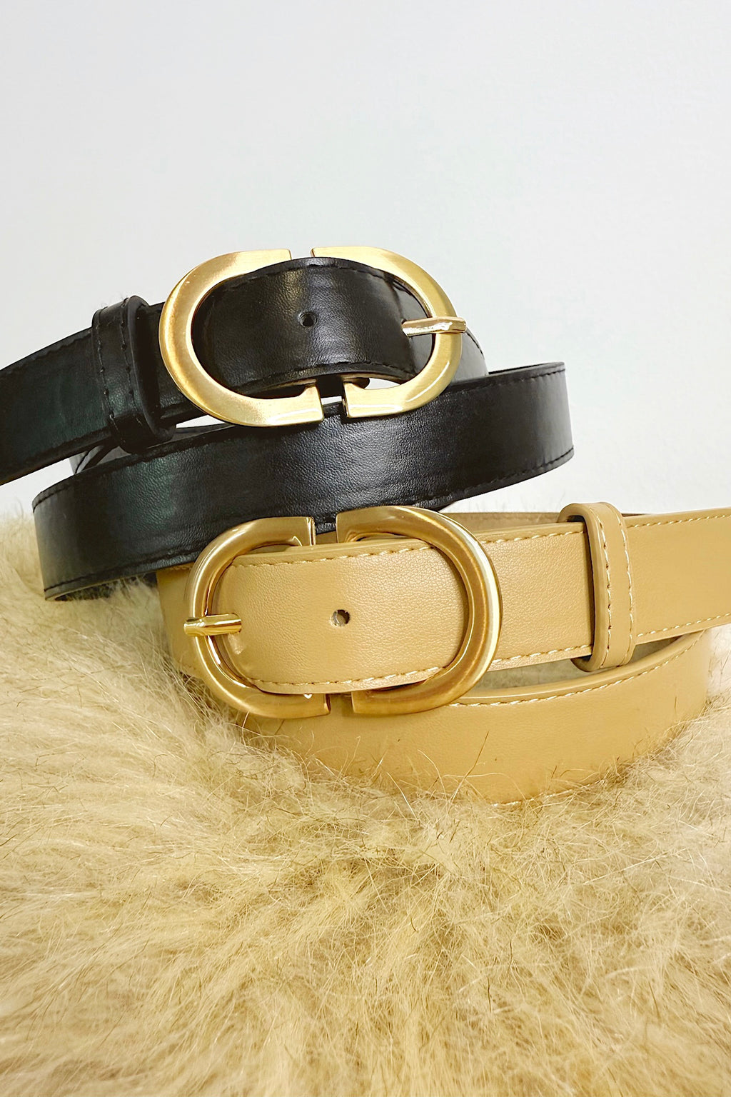Boldlink Double D Buckle Faux Leather Belt - FINAL SALE - Madison and Mallory