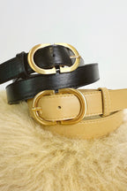 Boldlink Double D Buckle Faux Leather Belt - FINAL SALE - Madison and Mallory