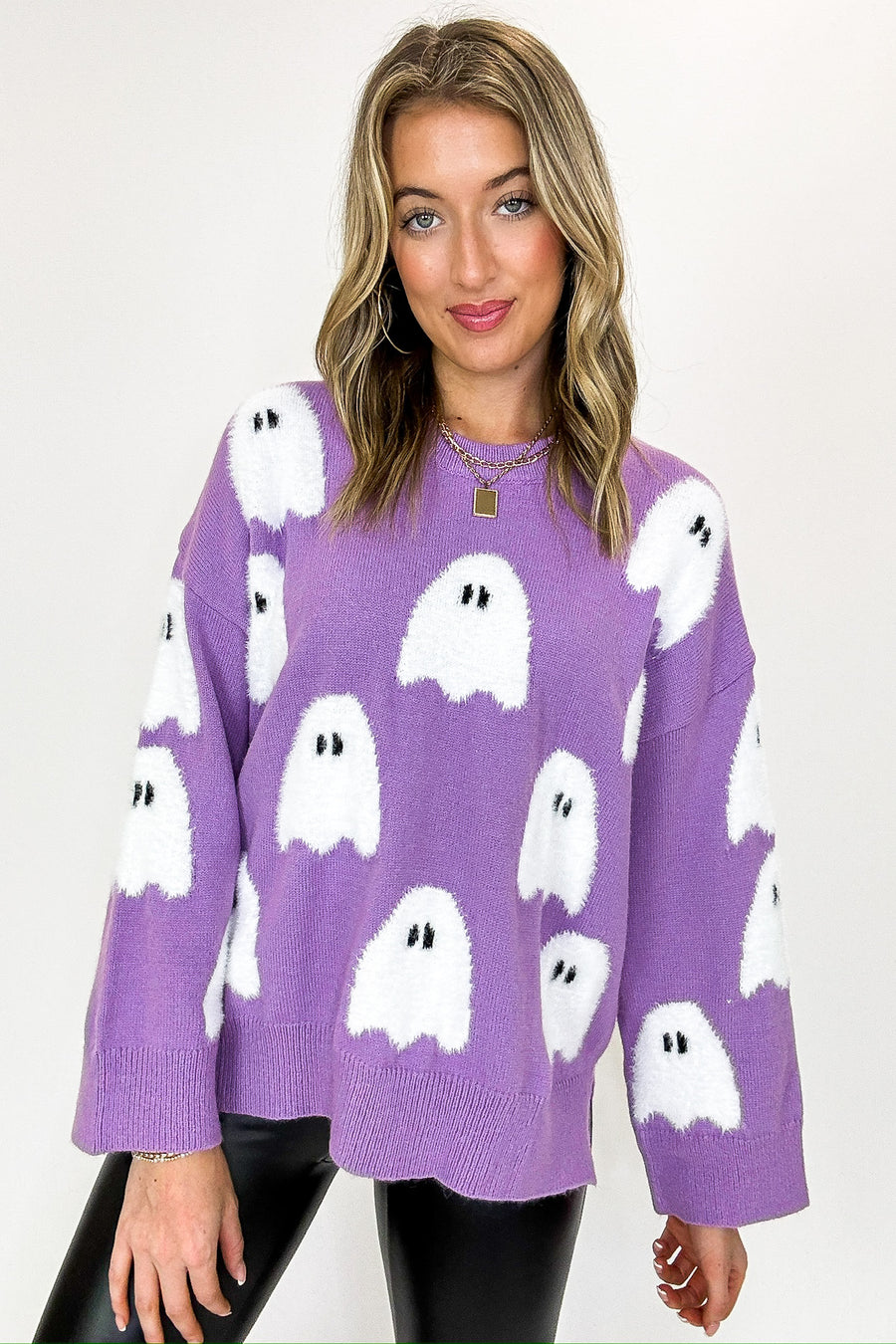 Boo Crew Ghost Print Pullover - Madison and Mallory