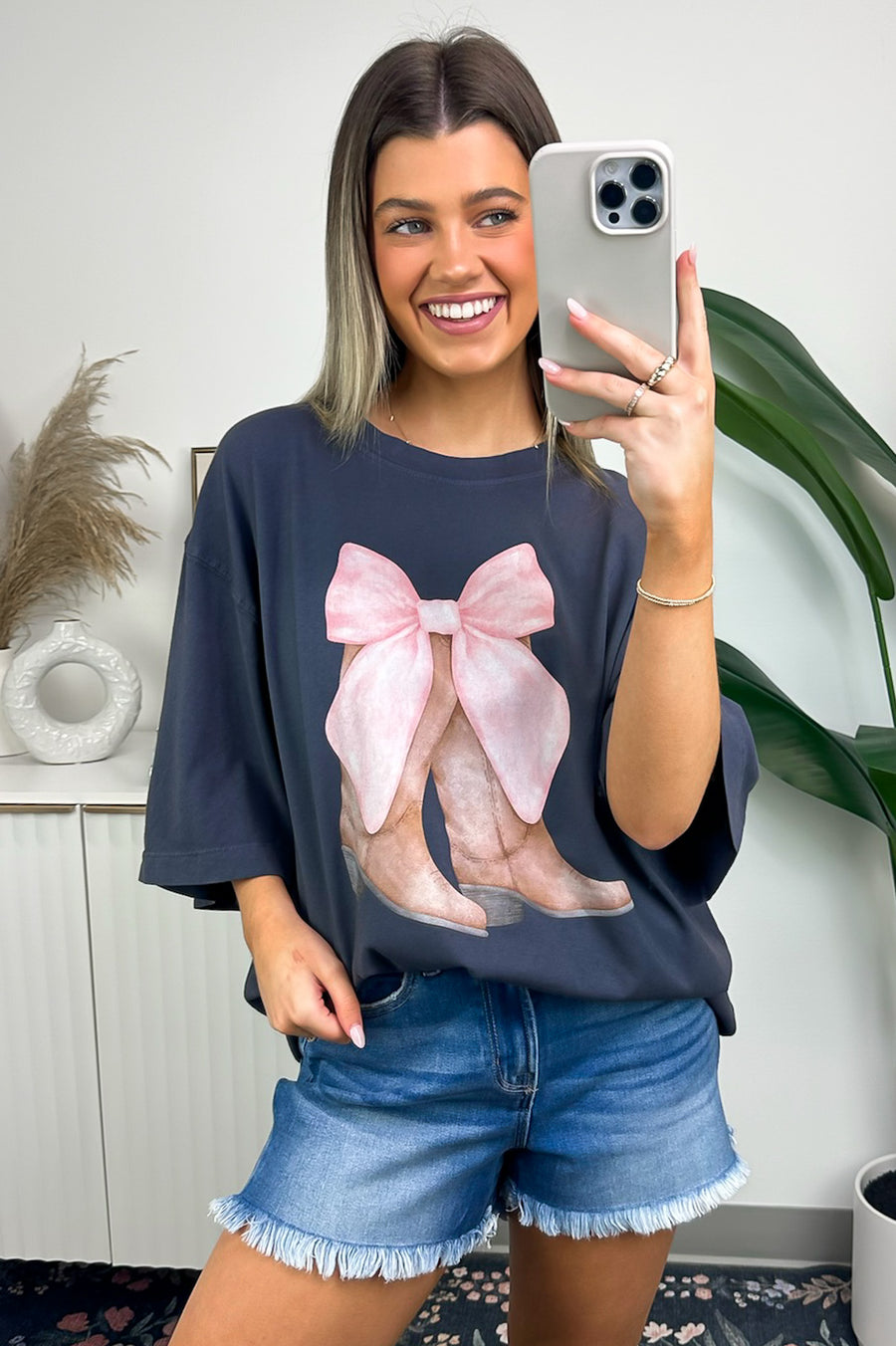  Boots and Bows Graphic Tee - BACK IN STOCK - Madison and Mallory