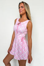Bow Play Plaid Skort Athletic Dress Romper - Madison and Mallory