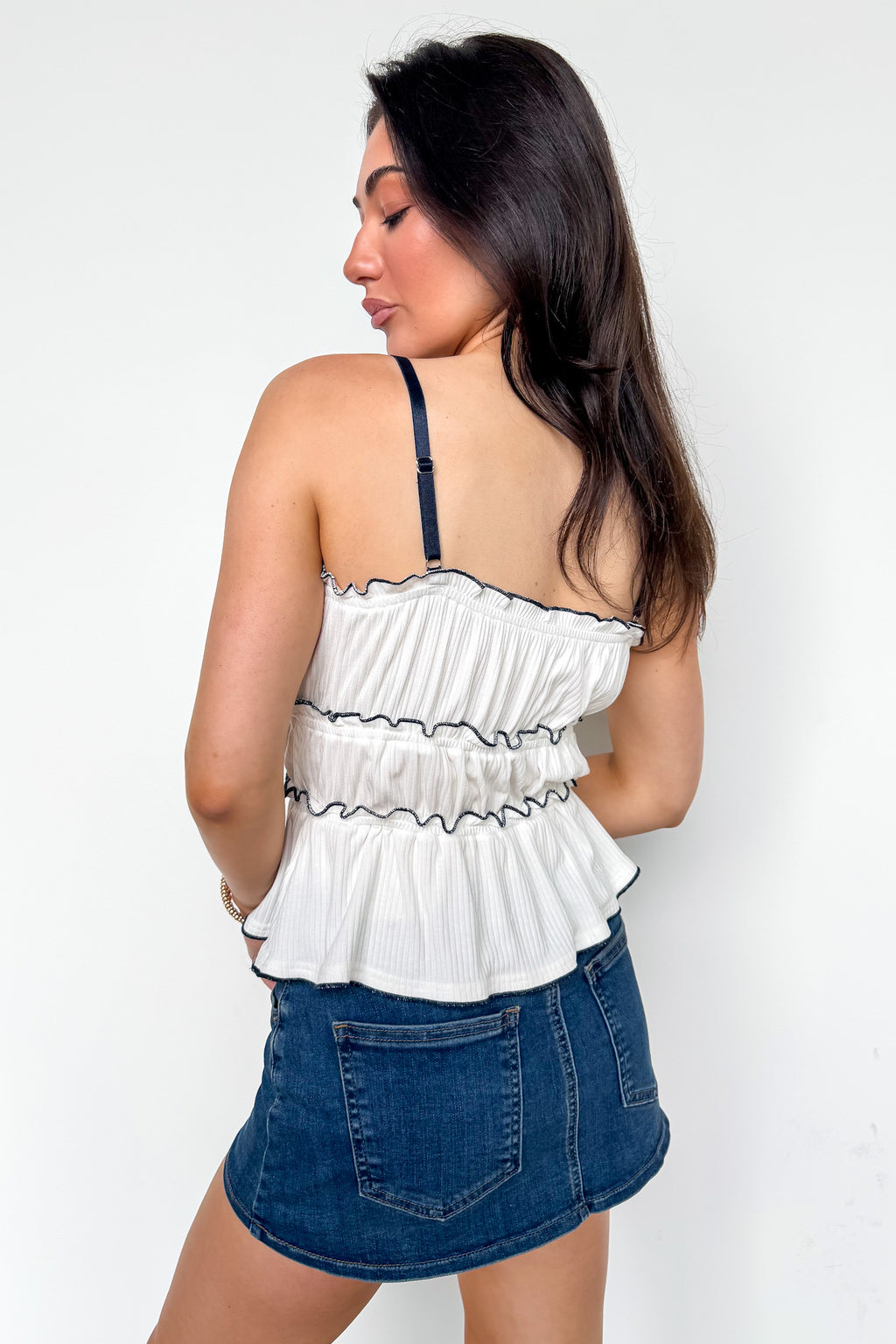 Bowline Beauty Tie Front Tiered Tank Top - Madison and Mallory