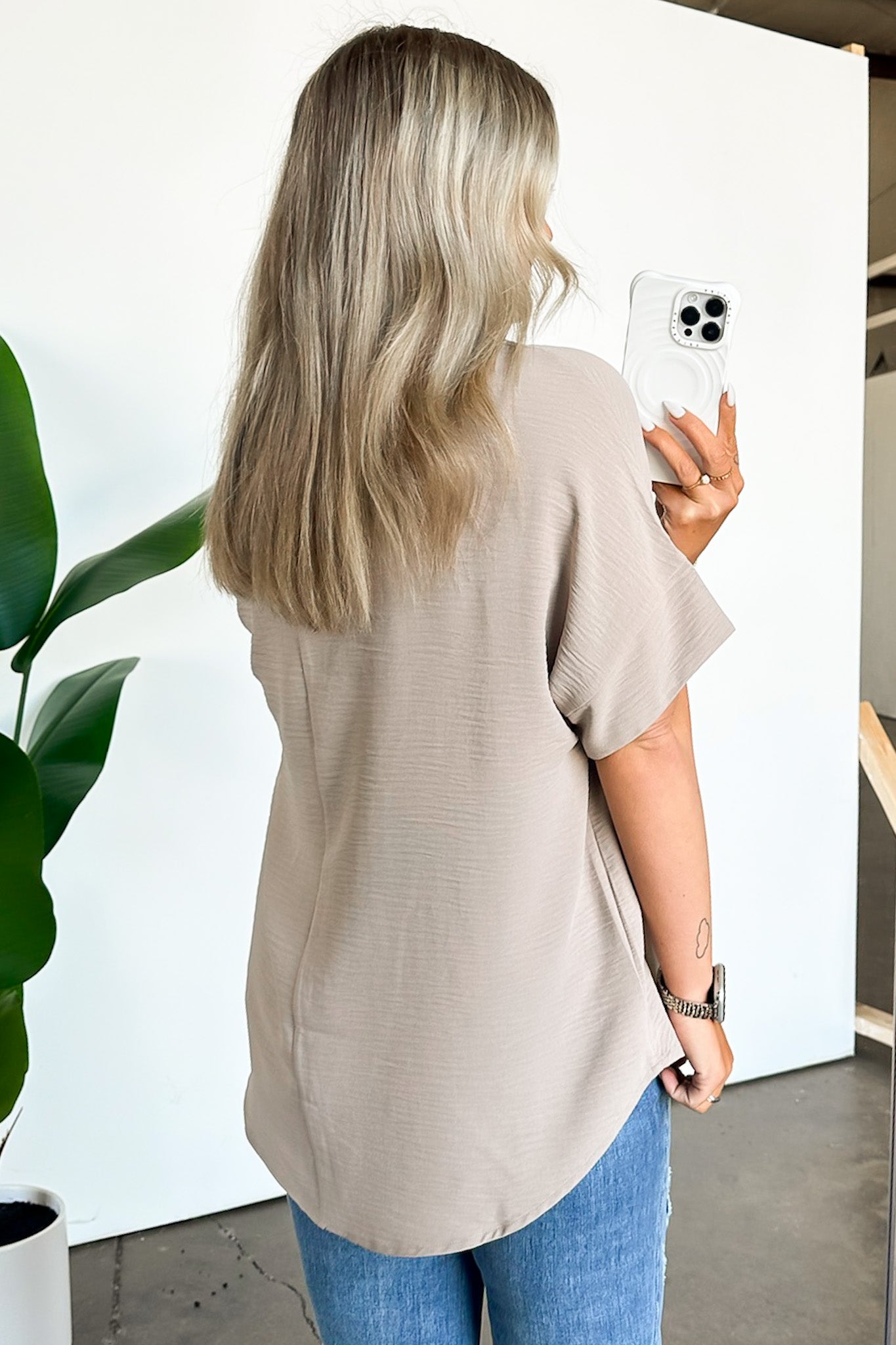 Brayan Split V-Neck Flowy Top - BACK IN STOCK - Madison and Mallory