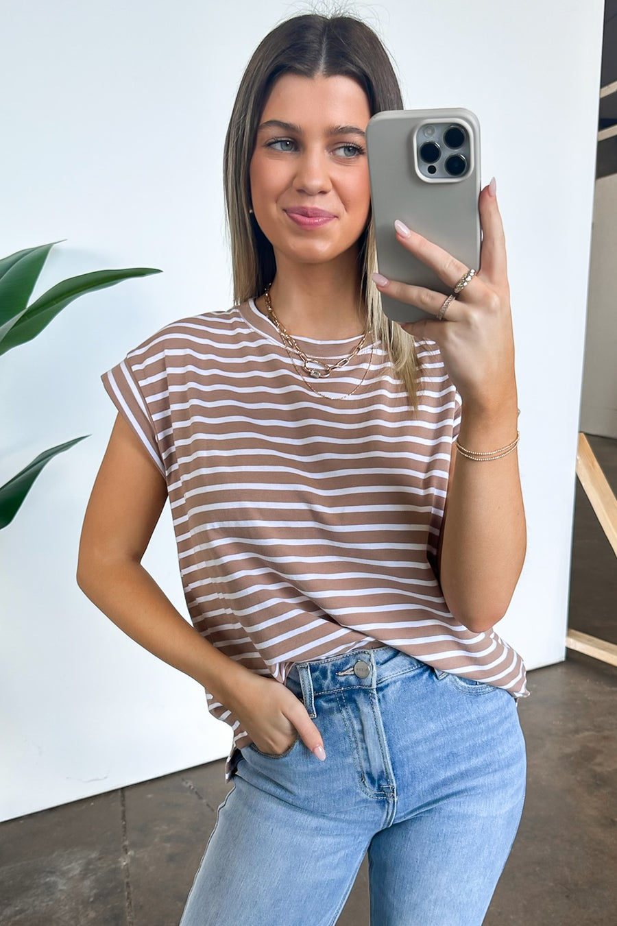 Brecklyn Relaxed Fit Striped Top - Madison and Mallory