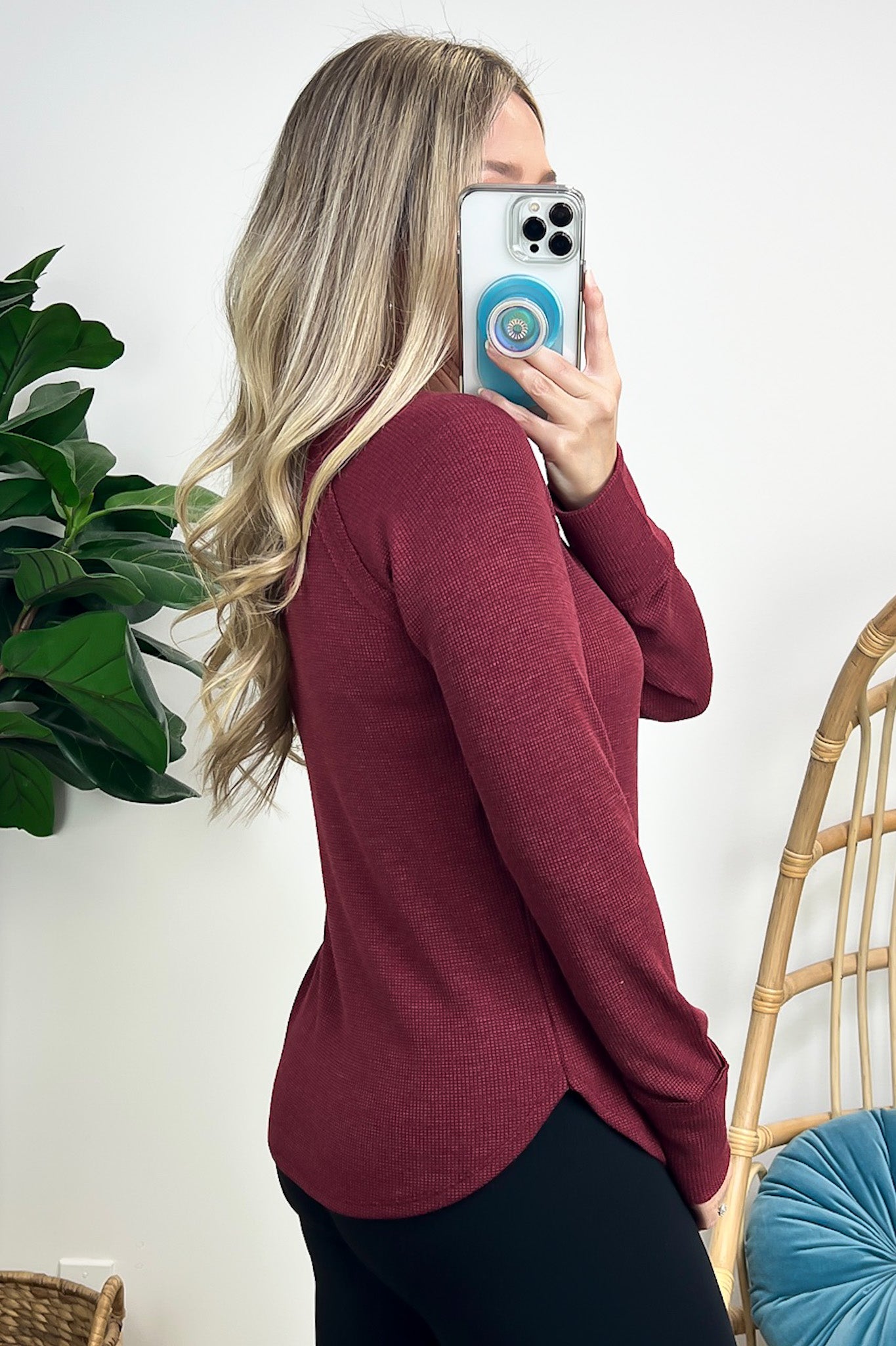  Briallyn Waffle Knit Raglan Top - FINAL SALE - Madison and Mallory