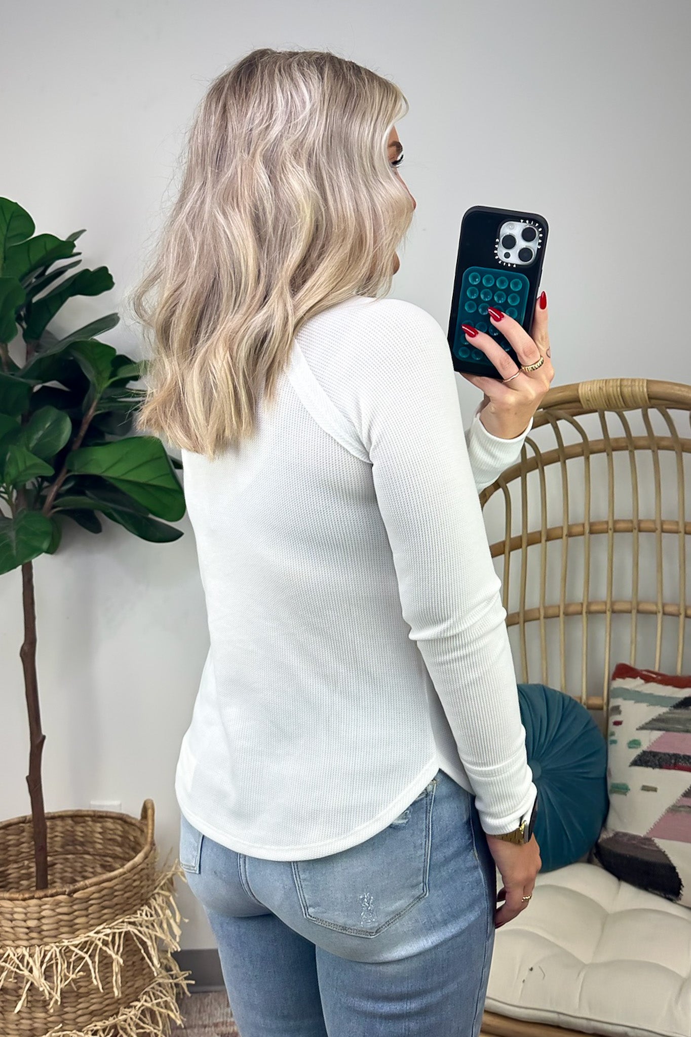  Briallyn Waffle Knit Raglan Top - FINAL SALE - Madison and Mallory