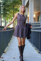Briar Plaid Button Mini Dress - Madison and Mallory