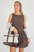 Briar Plaid Button Mini Dress