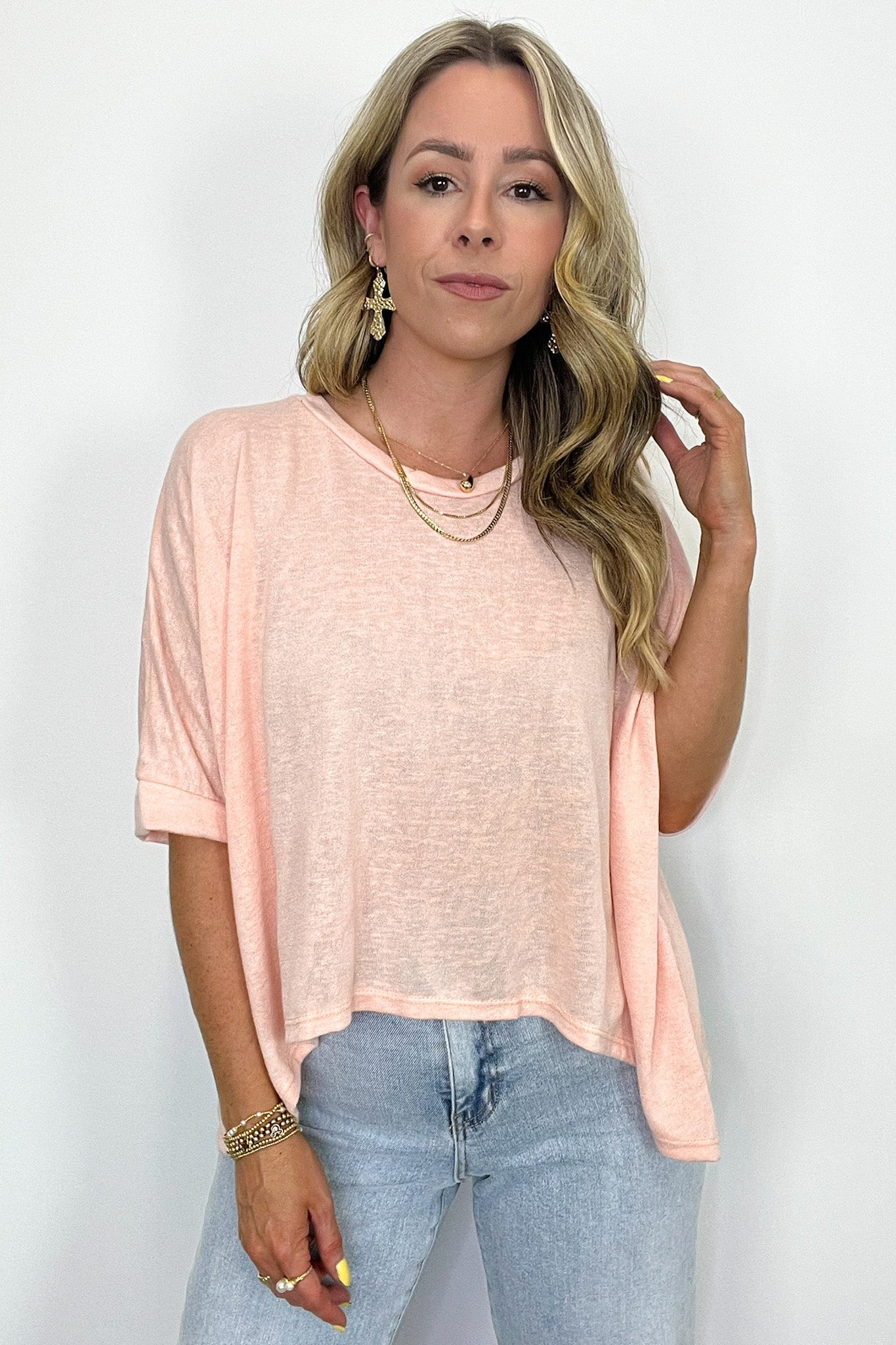  Brielle Short Sleeve Loose Fit Top - BACK IN STOCK - Madison and Mallory