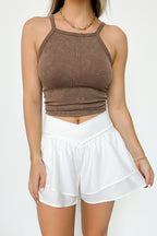 Bright Disposition Ruffle Flowy Athletic Shorts - FINAL SALE - Madison and Mallory