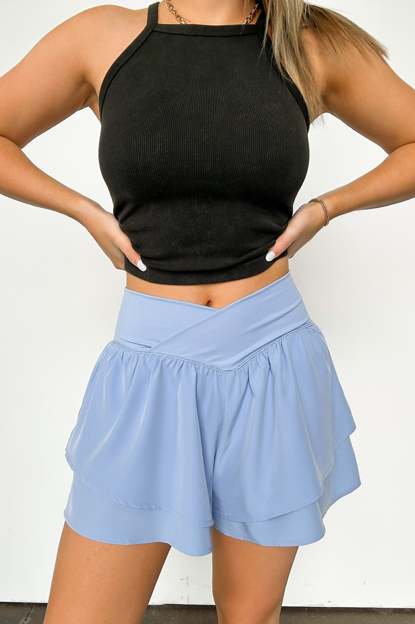  Bright Disposition Ruffle Flowy Athletic Shorts - FINAL SALE - Madison and Mallory