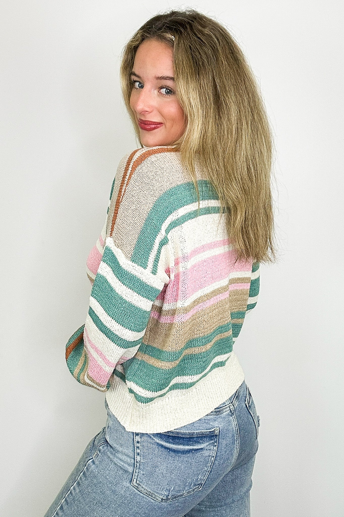 Bright Lines Colorblock Striped Sweater - Madison and Mallory