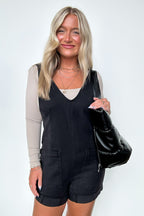  Brittley Washed Denim Romper - FINAL SALE - Madison and Mallory