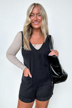  Brittley Washed Denim Romper - FINAL SALE - Madison and Mallory