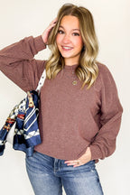 Brushed Bound Oversized Rib Knit Pullover - FINAL SALE - Madison and Mallory