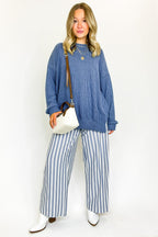 Brushed Bound Oversized Rib Knit Pullover - FINAL SALE - Madison and Mallory