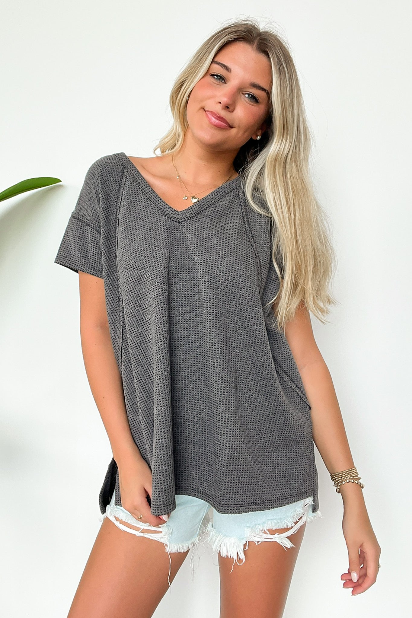  Brynn V-Neck Flowy Top - Madison and Mallory